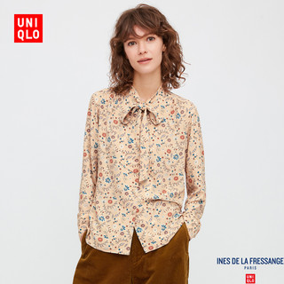 UNIQLO 优衣库 432111 女装花式蝴蝶结领衬衫