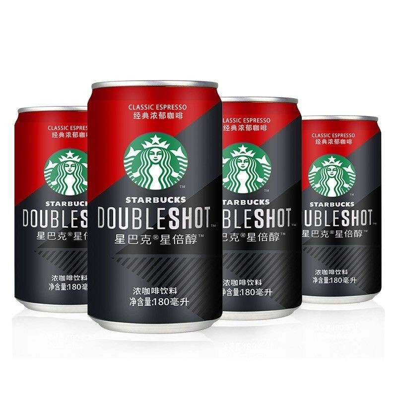 starbucks星巴克经典浓郁咖啡黑醇摩卡味180ml24瓶