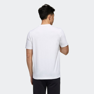 adidas NEO  M ESNTL LOGO T 男士运动T恤 GJ8916 白色 L
