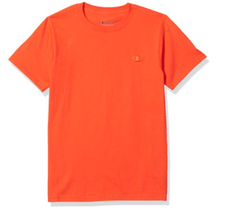 Champion 男士棉质刺绣圆领套头短袖T恤T0223 Spicy Orange M