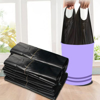 垃圾袋家用加厚手提式背心黑色厨房中大号塑料袋批发 加厚型(常用) 100个垃圾袋