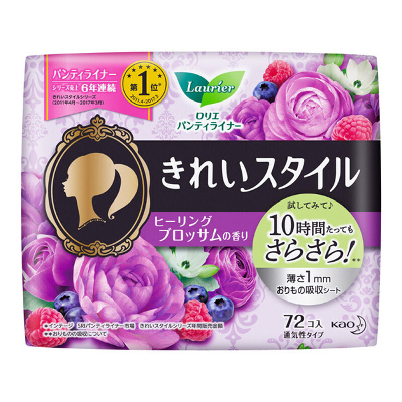 Laurier 乐而雅 美丽自在蓝莓花香卫生护垫 14cm*72片