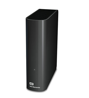 Western Digital 西部数据 Elements 新元素系列 WDBWLG0180HBK 3.5英寸 USB移动机械硬盘 USB3.0 18TB 黑色
