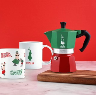 Bialetti 比乐蒂 纪念版 摩卡壶 6杯份 三色旗