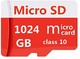 Micro SD 卡 1TB C 10 高速 SDXC 存储卡带 SD 适配器(1TB)