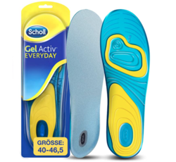 Dr.Scholl's 爽健 中性双层填充凝胶鞋垫1对 蓝黄色35.5-40.5码