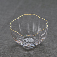 耐热玻璃茶杯日式手工品茗杯锤纹小玻璃杯加厚功夫杯