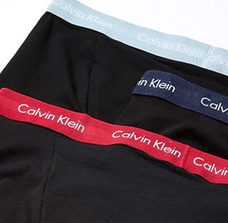 Calvin Klein 卡尔文·克莱 男士纯棉弹力低腰平角内裤套装NU2664 3条装(Downtown Pink+Dark Blue Heather+April Wb)S