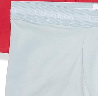 Calvin Klein 卡尔文·克莱 男士纯棉弹力低腰平角内裤套装NU2664 3条装(Downtown Pink+Dark Blue Heather+April)XL