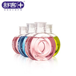 舒客专业清新漱口水清凉薄荷味鲜橙味清洁口腔异味 100ml*4瓶