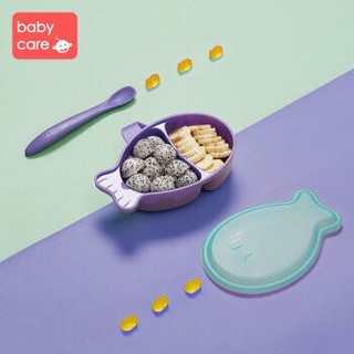 babycare儿童餐具套装婴儿碗勺套装宝宝餐具保温碗辅食碗婴儿防摔保温碗 江户紫