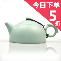 艾芳贝儿(AlfunBel)汝窑壶小茶壶 泡茶器 可养开片 天青半月壶(约250ml)