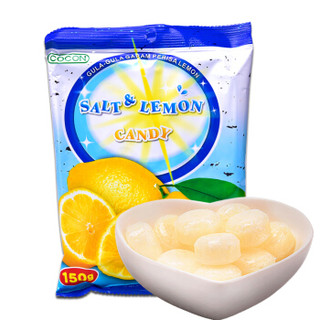 马来西亚进口 可康cocon咸柠檬味水果糖果汁硬糖 儿童糖果休闲零食品150g *19件