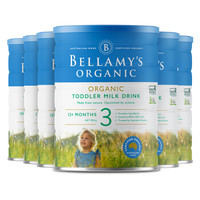 澳洲进口贝拉米3段有机婴儿奶粉三段幼儿配方1-3岁宝宝900g*6罐