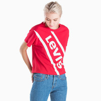 李维斯 夏季女士新款休闲印花LOGO短袖T恤