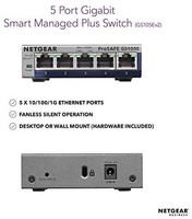 NETGEAR 美国网件 5口千兆以太网Smart Managed Plus网管交换机（GS105Ev2）
