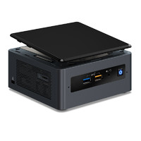 intel 英特尔 豆子峡谷 NUC8I7BEH 商用台式机 黑色 (酷睿i7-8559U、核芯显卡、32GB、2TB HDD、风冷)