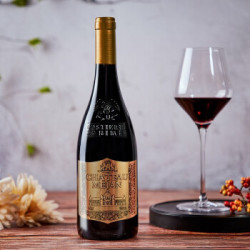 法国进口美乐红酒金标珍藏古堡干红葡萄酒 750ml 双支 三件套