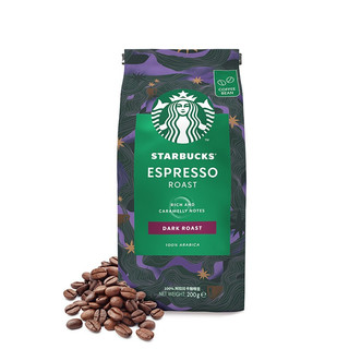 STARBUCKS 星巴克 意式浓缩 深度烘焙 咖啡豆 200g