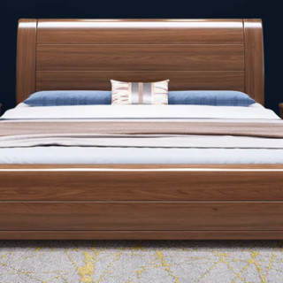 卡洛森 胡桃木中式单床 150