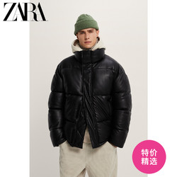 ZARA 新款 男装 冬季仿皮棉服夹克外套 08281333800