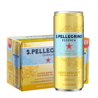 京东PLUS会员：S.Pellegrino 圣培露 果萃充气柠檬风味饮料 330ml*24罐 *3件