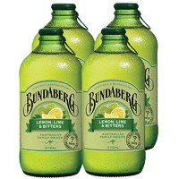 宾得宝（Bundaberg）青柠苏打水饮料 375ml*4瓶 汽水 澳大利亚进口