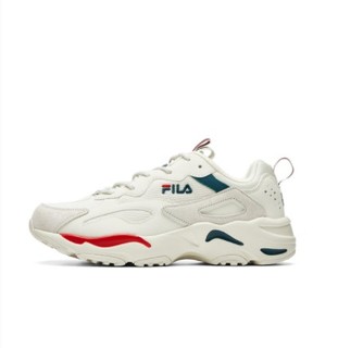 FILA 斐乐 Ray Tracer 女士休闲运动鞋 1RM01153 米白/红/绿 38