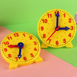 钟表模型 小学教具三针联动两针不联动两个套装10CM