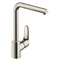 Hansgrohe 汉斯格雅 福柯斯系列 31817800 单把手厨房龙头 旋转嘴 不锈钢色 280mm