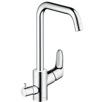 Hansgrohe 汉斯格雅 福柯斯系列 31823000 单把手厨房龙头 旋转嘴+关闭通风口 镀铬 260mm