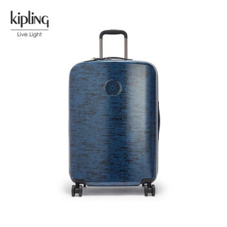 kipling男女款大容量2020新款时尚潮流行李箱拉杆箱|CURIOSITY M 蓝底银色印花【约24寸 需托运】