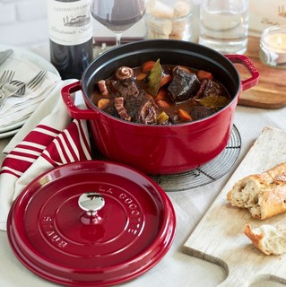 STAUB 40502-292 珐琅铸铁搪瓷汤锅 20cm 酒红色