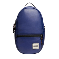 COACH 蔻驰 Pacer系列男士经典复古贴饰拉链皮革双肩包78830 JIPDU 蓝色