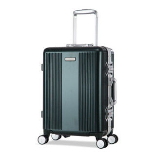 AMERICAN TOURISTER 美旅 中性铝框竖条纹减震飞机轮拉杆箱HILLSLOPE TJ4 墨绿色28英寸