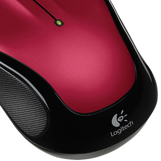 Logitech 罗技 M325 2.4G 优联 无线鼠标+长款鼠标垫 1000DPI 红色
