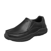 SKECHERS 斯凯奇 USA系列男士套脚圆头平跟休闲皮鞋204185 全黑色40