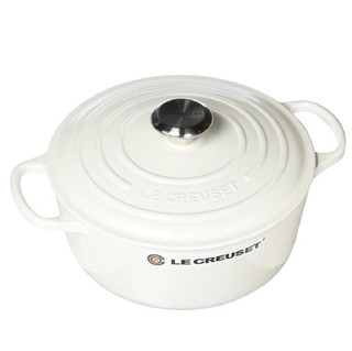 Le Creuset 酷彩 铸铁圆形汤锅 24cm 白色