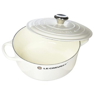 Le Creuset 酷彩 铸铁圆形汤锅 24cm 白色