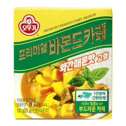 韩国进口 不倒翁奥土基咖喱 韩式调味料 微辣苹果咖喱块 盒装 100g *6件