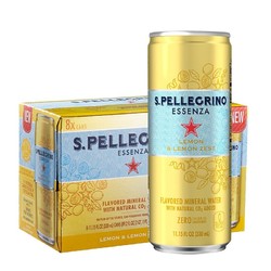 意大利原装进口 圣培露 S.Pellegrino 果萃充气柠檬风味饮料 24罐整箱 *5件