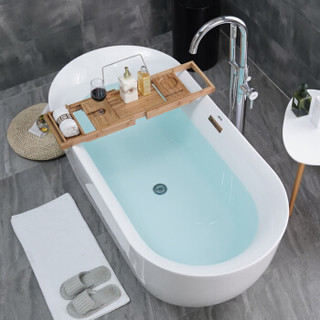 埃飞灵卫浴经典珠光板独立浴缸亚克 多色珠光板浴缸浴盆 经典白 1.7米