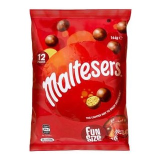 澳大利亚进口 麦提莎（Maltesers）麦丽素麦芽脆心牛奶巧克力144g/袋 内含12小袋迷你装 *6件