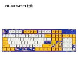 DURGOD杜伽白泽机械键盘104键cherry樱桃轴热升华工艺键帽白泽机械键盘