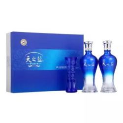 洋河(YangHe) 蓝色经典 天之蓝 52度 480ml*2 礼盒装 浓香型白酒 口感绵柔(新老包装随机发货)