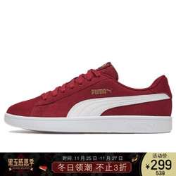 彪马 PUMA 男女 基础系列 Puma Smash v2 运动 休闲鞋 364989 29暗红色-金色-彪马白 38码 UK5码