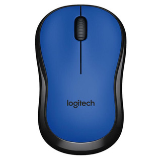 Logitech 罗技 M220 2.4G无线鼠标 1000DPI 蓝黑色