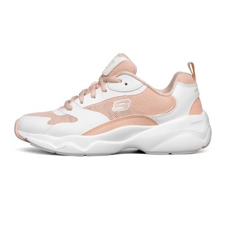 SKECHERS 斯凯奇 D'LITES系列 Airy 女士休闲运动鞋 88888415/WPK 白色/粉红色 37