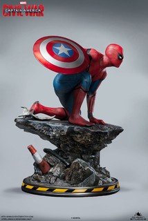 QUEEN STUDIOS 美国队长 内战 SPIDER MAN 蜘蛛侠1/4雕像