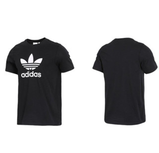 adidas Originals Trefoil T-shirt 男士运动T恤 CW0709 黑色/白色  L
